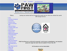 Tablet Screenshot of pawfirst.com